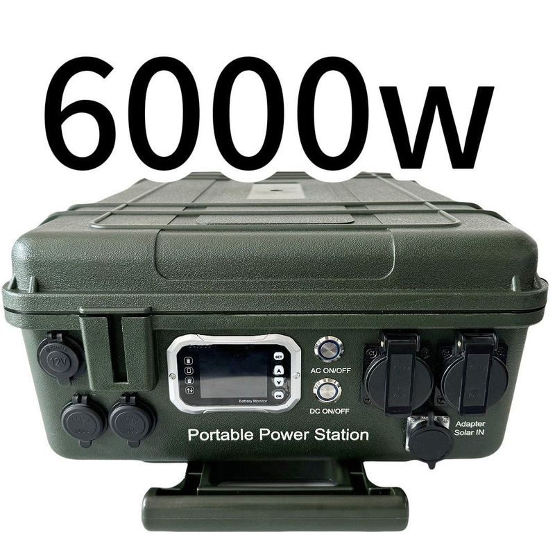 6048wh Kapasitas besar Generator tenaga surya 6000W Stasiun listrik untuk permintaan tinggi